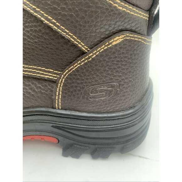 Skechers Work Men's Burgin-Tarlac Industrial Work Boots Steel Toe Size 7 Brown - Picture 6 of 14